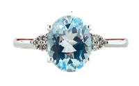 Ringe Quintessenza Dame in Weißgold Acquamarina 1.6 Ct VAN23 - VAN23